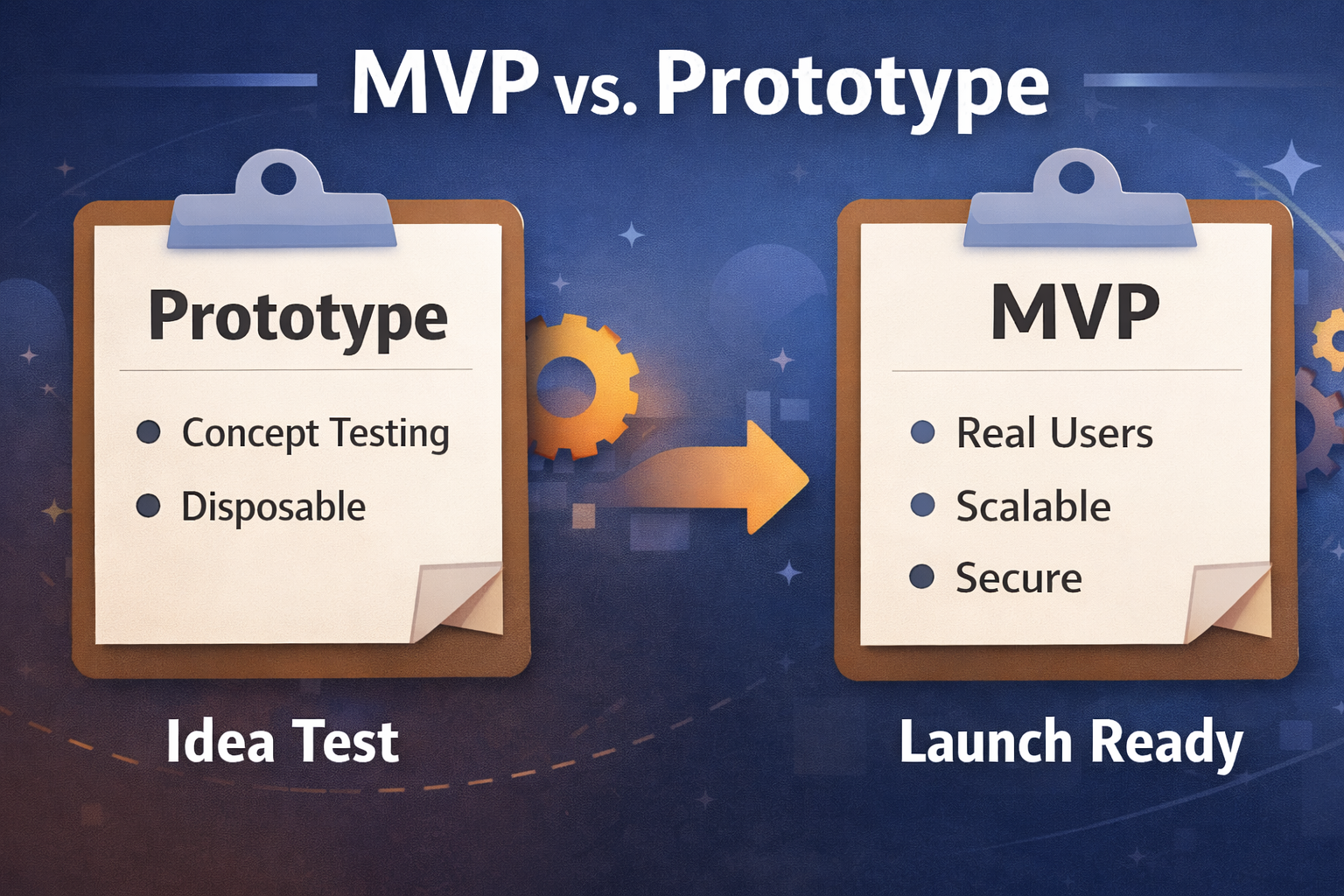 MVP vs prototype comparison for startup product development