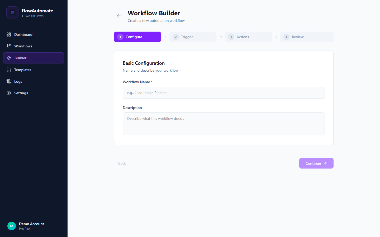 Visual AI Workflow Builder