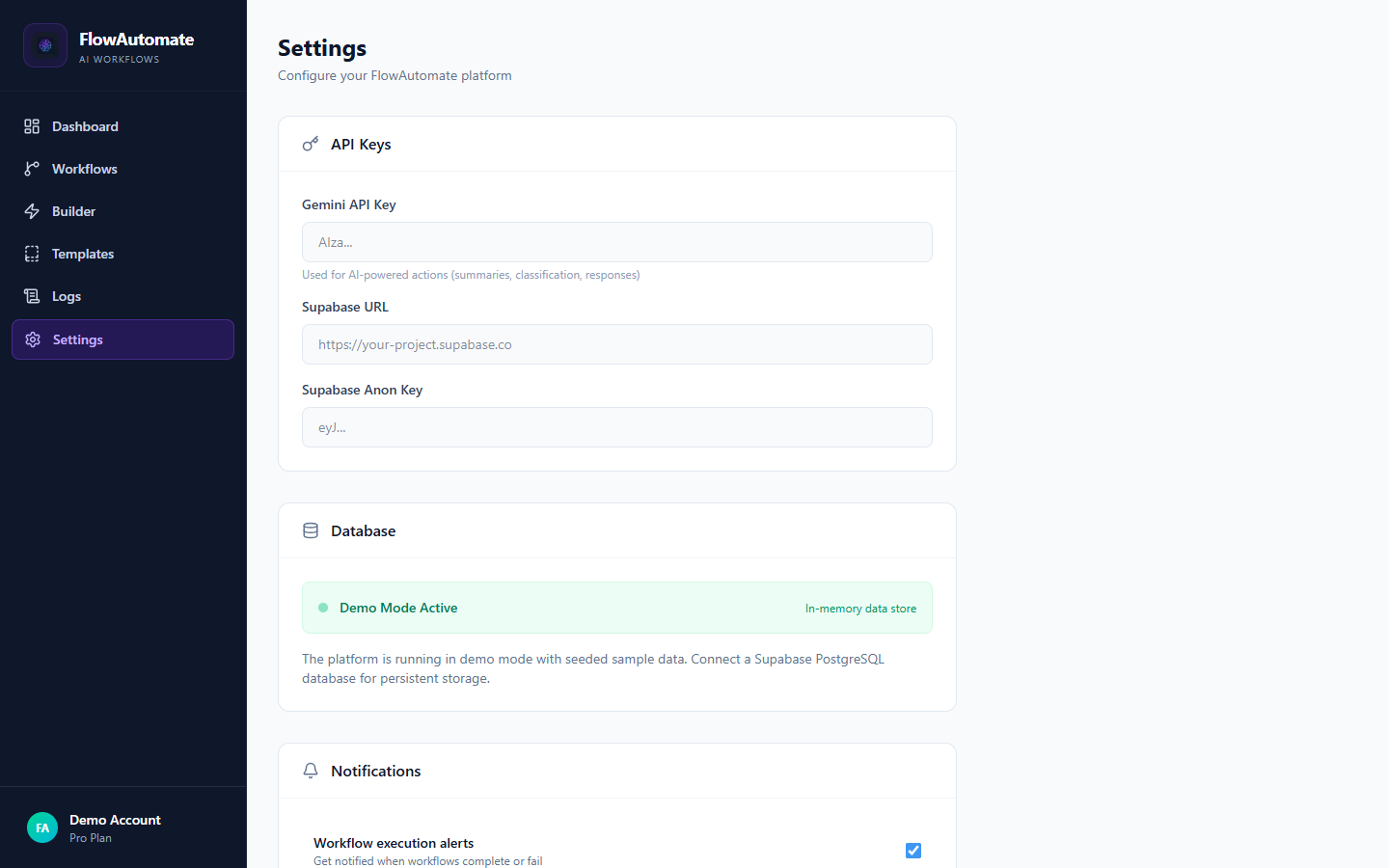 AI Platform Configuration