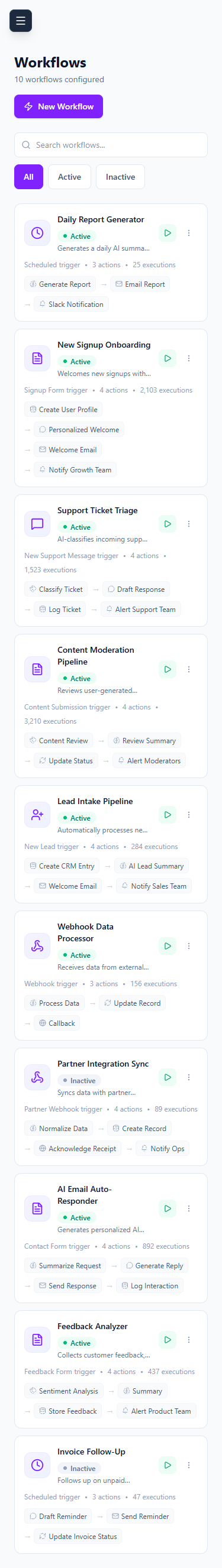 Workflow Tracking on Mobile